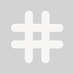 Off white hashtag sign clipart vector