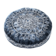 Mandala Pattern Round Floor Cushion Vector
