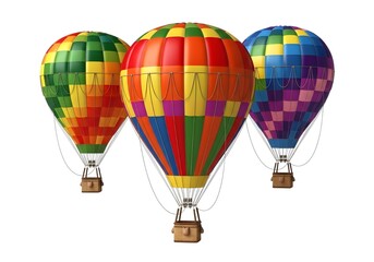 Fototapeta premium Hot air balloons with colorful pattern