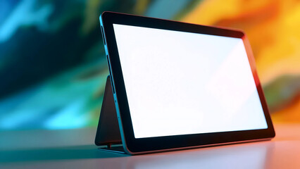 Blank Tablet Screen for Digital Content Display | Modern Touchscreen Tablet Mockup | Interactive Device with Empty Canvas