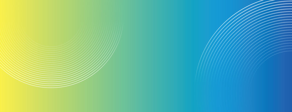 Yellow and blue gradient vector background, featuring subtle circular line patterns. Yellow and blue vector background in digital modern texture. Minimal vector background in blue and yellow color.