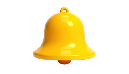 Glossy yellow bell with a simple, smooth design