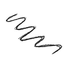 Black hand drawn wavy line scribble with rough texture abstract