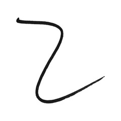 Minimalist wavy dark gray line on abstract background texture