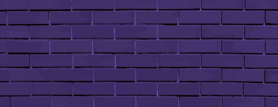 Brick background, purple background with a textured brick pattern. The background is a deep purple color, creating a bold look. Brick texture background vector wallpaper