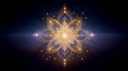 Mind calm visualized as balanced symmetrical light radiating harmony focus and serenity with soft glowing patterns symbolizing inner peace clarity mental balance and meditative state