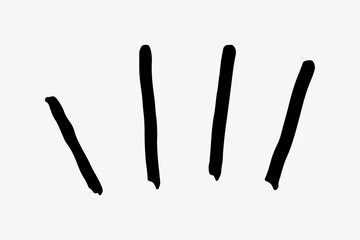 Black lines doodle clipart vector