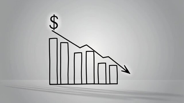 Financial Downturn A Visual Representation of Economic Decline.