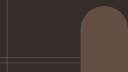 Brown arch shape frame vector