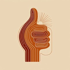 Abstract Thumbs Up Graphic Design