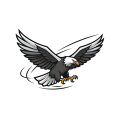 Burung rajawali vektor bayangan hitam penerbangan kebebasan ilustrasi sayap alam liar