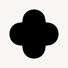 Minimalist black geometric shape vector