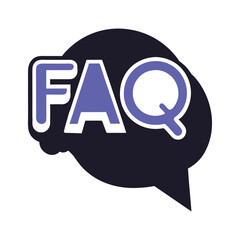 FAQ icon on a white background.