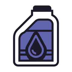 Lubricant oil bottle symbol design.
