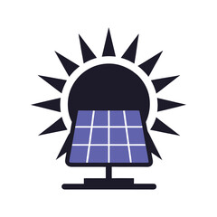 Solar panel icon on a white background.