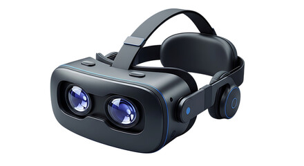 Virtual Reality Headset: Showcasing a sleek, modern virtual reality headset, designed for immersive digital experiences. perfect for technology, gaming, and entertainment. 