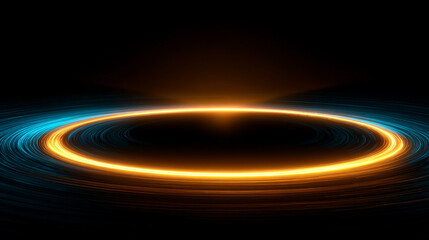 A swirling helix of luminous light streaks spirals around a glowing center, symbolizing energy flow, evolution, and the dynamic rhythm of creation and transformation.
