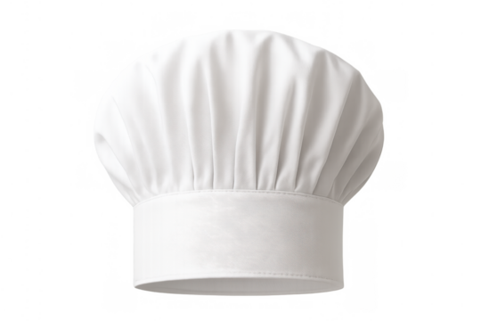 White chef hat, a professional toque representing cooking expertise, culinary uniform, and restaurant kitchen work on transparent background - Powered by Adobe