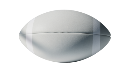 American football ball, entirely white in color