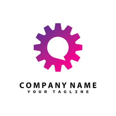 Setting logo design vector sign template