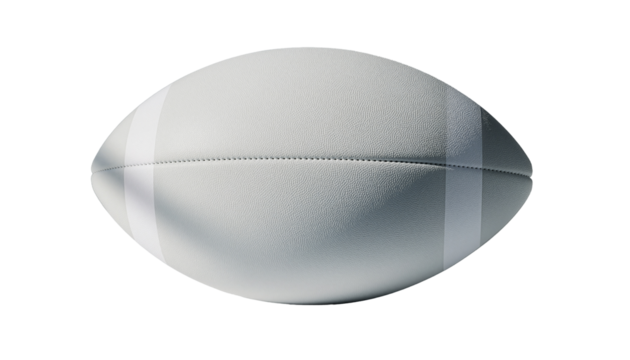 American football ball, entirely white in color