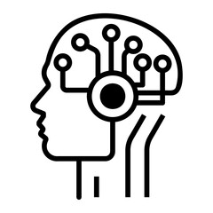 artificial intelligence Line Icon