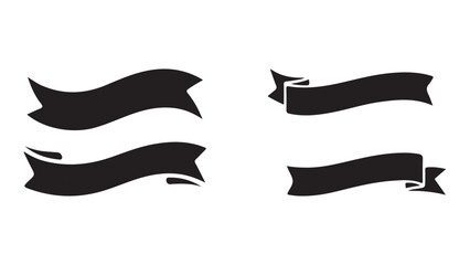 Dynamic banner ribbon with bold text and graphic elements