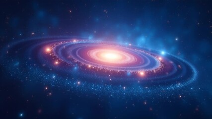 seamless looping 4k virtual video animation background, showcasing stars and galaxy of the outer space night universe, perfect for sci-fi presentations or abstract space footage - Powered by Adobe