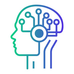artificial intelligence Line Gradient Icon