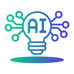 artificial intelligence Line Gradient Icon