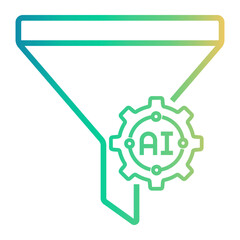 artificial intelligence Line Gradient Icon