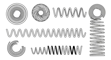 Assortment of Springs Coils, Spirals, and Torsion Elements