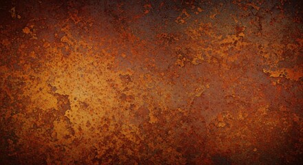 Rustic and Textured Close-up of Weathered Metal with Deep Orange and Brown Patina