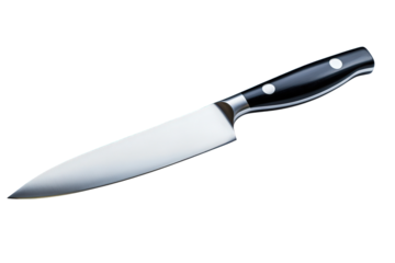 Chefs knife isolated on transparent background, a versatile kitchen tool for slicing, dicing, and chopping ingredients with precision and ease in culinary tasks