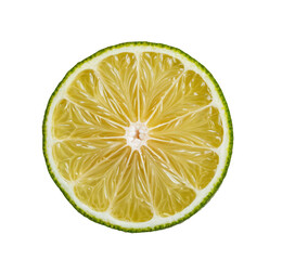 lime slice isolated on white background
