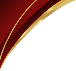 Elegant Burgundy and Gold Abstract Corner Design