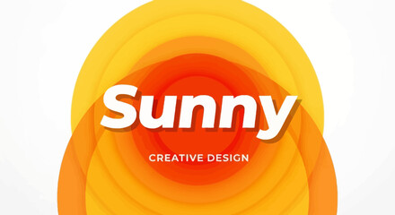 Sunny Creative Design Overlapping Circles in Warm Tones for a Bright and Cheerful Graphic