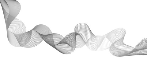 Abstract black wave line banner template, abstract black wave banner with fluid curves on dark background, elegant organic Smooth line with abstract artistic beautyful.