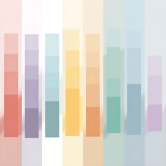 Contemporary Abstract Background with Colorful Horizontal Shapes