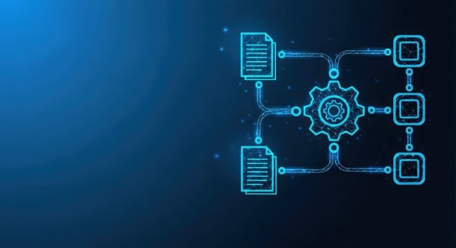 Digital data processing system with automated workflow