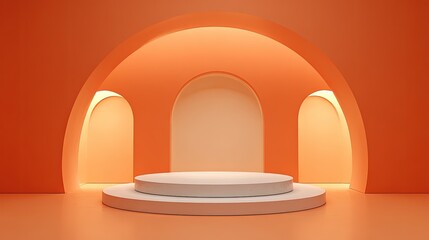 Orange Archway Display Platform