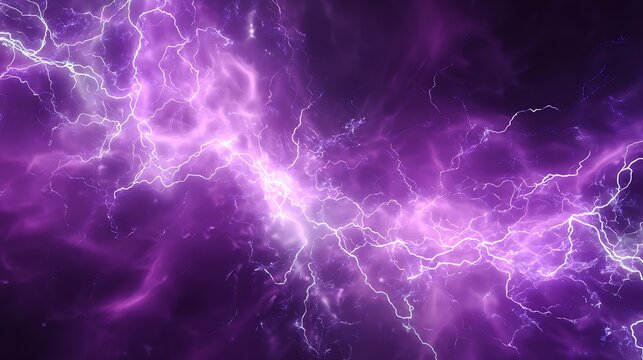 Abstract purple nebula with glowing cosmic energy and light. - Powered by Adobe