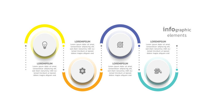 Vector infographic business template colorful design