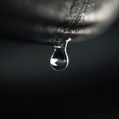 Close Up Water Drop Hanging