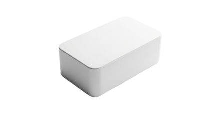 Minimalistic white rectangular box on black background for modern design concepts