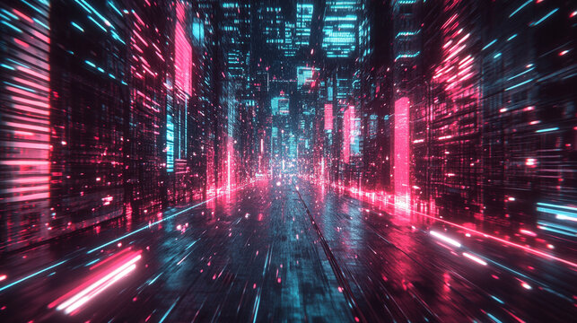 Digital Life and Metaverse concept featuring immersive virtual spaces, glowing networks, and futuristic environments symbolizing connection, identity, and interaction in a shared digital world.