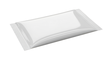 Blank white snack package mockup for food and product branding design