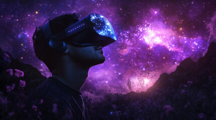Digital Life and Metaverse concept featuring immersive virtual spaces, glowing networks, and futuristic environments symbolizing connection, identity, and interaction in a shared digital world.