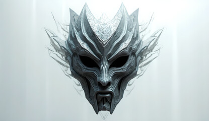 Naklejka premium black mask on white background