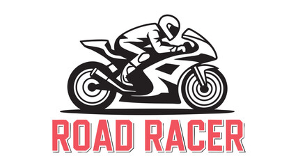 Obraz premium Motorcycle racer on sport bike